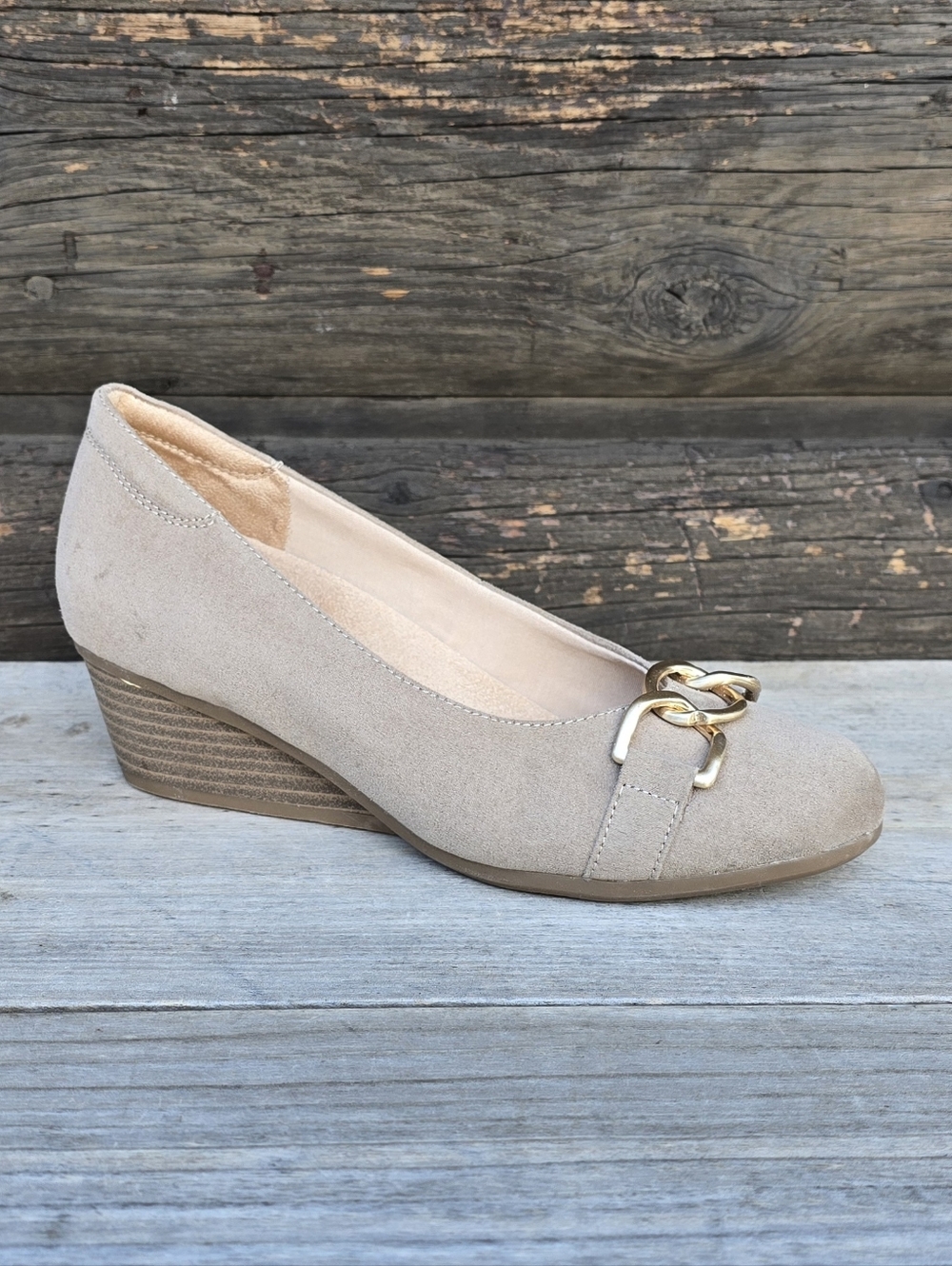 Dr. Scholls NEW Be Adorned Classic Feminine Minimalist Comfort Wedge 6M
